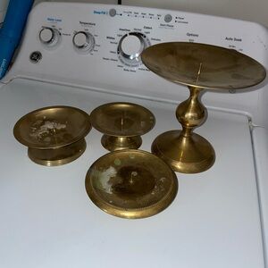 Brass Candle Holders Set